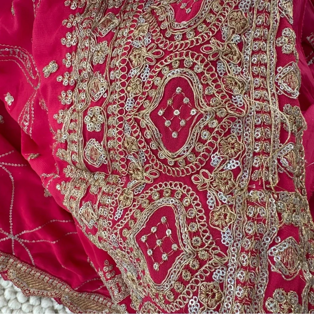 Pink Lehenga with Dupatta - Picture 14 of 15